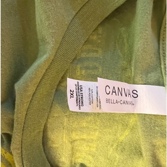 Deep Eddy Vodka Lime Green Tee by Bella Canvas size XXL Lime Green Graphic NWOT - Picture 4 of 6